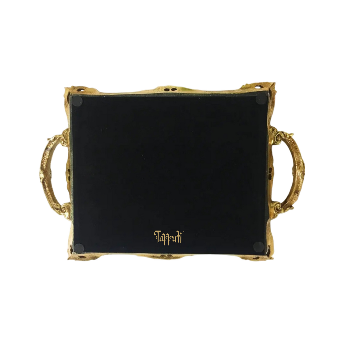 Gold Square Mirror Tray