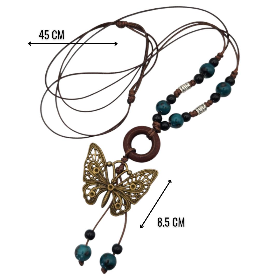 Bohemian Vintage Butterfly Necklace