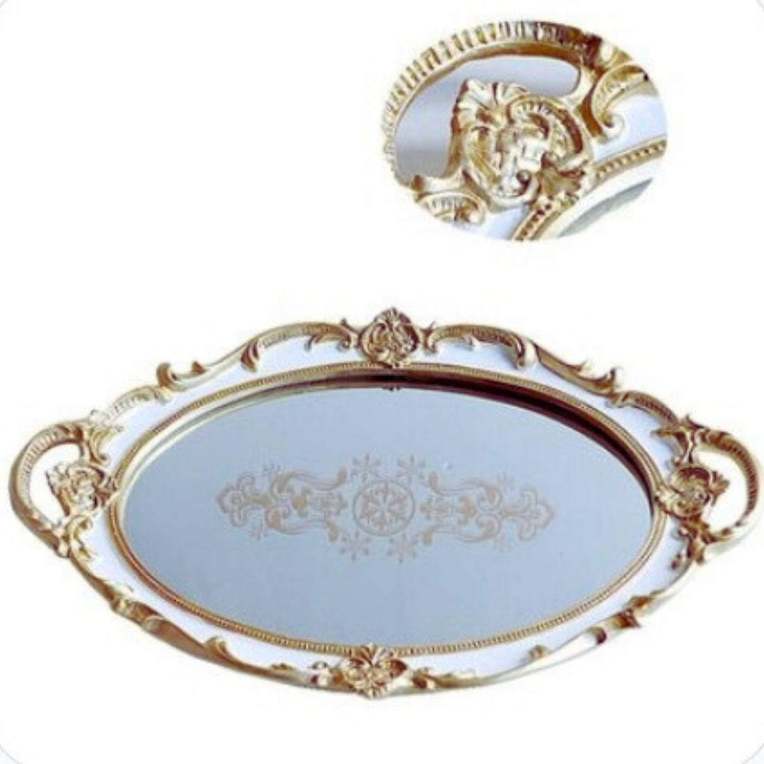 Oval Mirror Tray