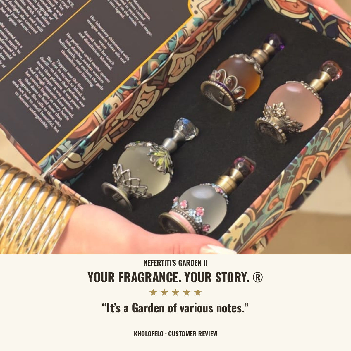 Nefertiti's Garden II Egyptian Perfume Oils Gift Box
